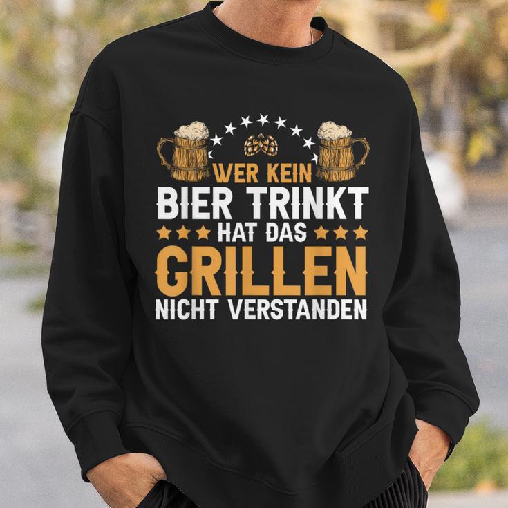 Wer Kein Bier Trinkt Grill Sweatshirt Geschenke für Ihn