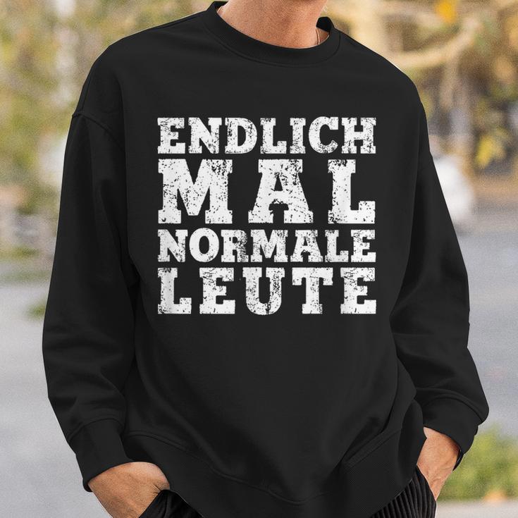 Withintage Print Endlich Mal Normale Leute Sweatshirt Geschenke für Ihn