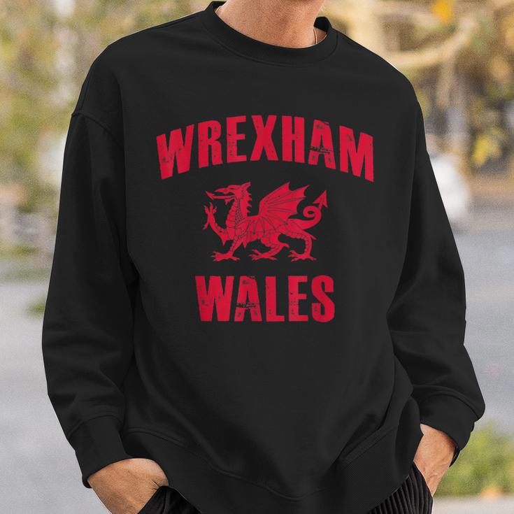 Wrexham Wales Retrointage Sweatshirt Geschenke für Ihn