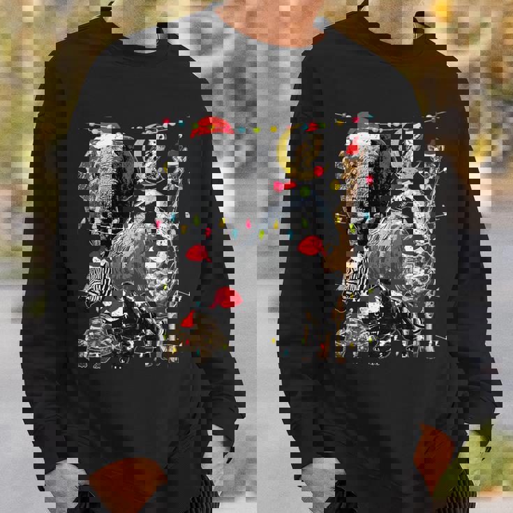 Zoo Animals Christmas Lights Jungle Zookeeper Safari Theme Premium Sweatshirt Gifts for Him