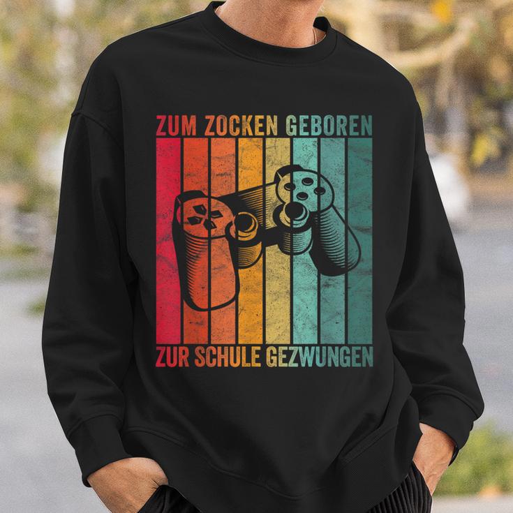 Zum Zocken Geboren Zum Schule Forced Boy Gamer Sweatshirt Geschenke für Ihn