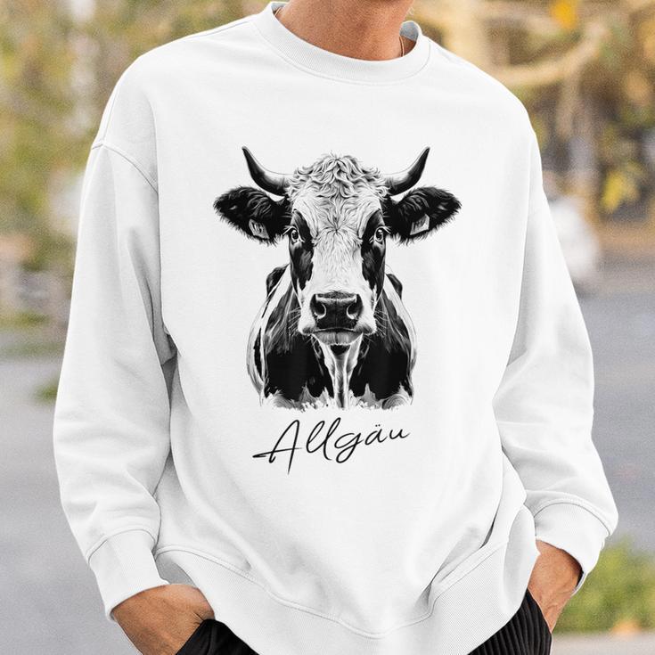 Allgäu Alpsintage Cow Bavaria Souvenir Fun Gray Sweatshirt Geschenke für Ihn