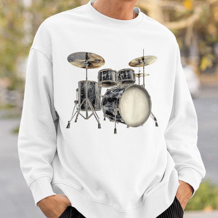 Batterie Instrument De Musique Motif Illustration Batterie Sweater e Cadeaux pour lui