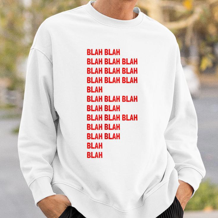 Blah Blah Geeky Red Lettering Hipster Sweatshirt Geschenke für Ihn