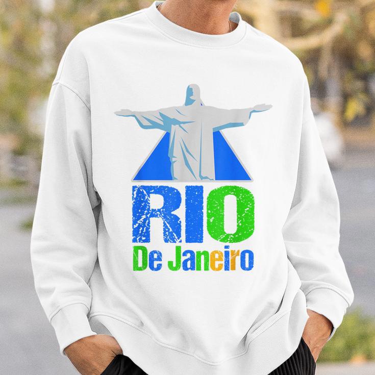 Brazil Rio De Janeiro Palme Beach Copacabana Sweatshirt Geschenke für Ihn