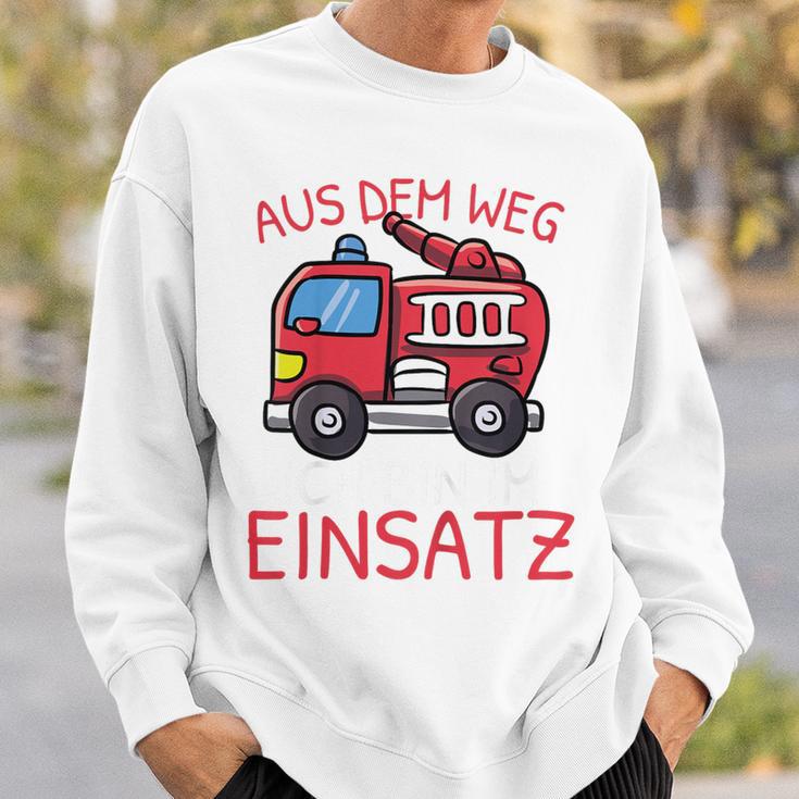 Children's Aus Dem Weg Bin Im Einatz Fire Engine Boys' Sweatshirt Geschenke für Ihn