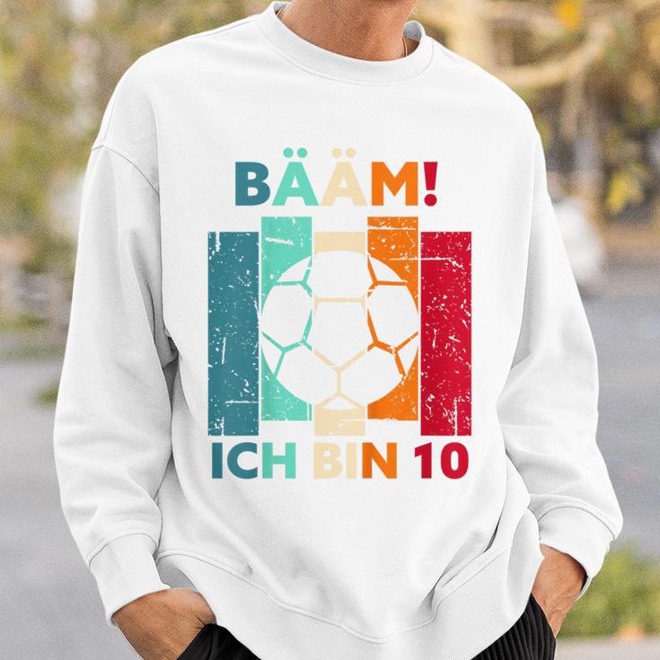 Children's Bäm Ich Bin 10 Zehn Jahre Junge 10Th Birthday Football Sweatshirt Geschenke für Ihn