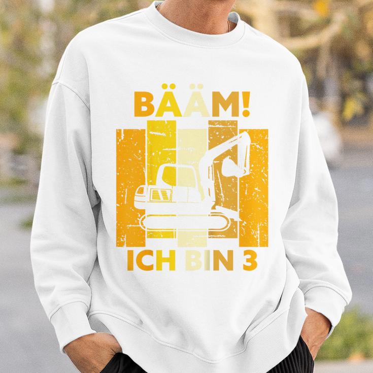 Children's Bäm Ich Bin 3 Drei Jahre Boy 3Rd Birthday Digger Sweatshirt Geschenke für Ihn