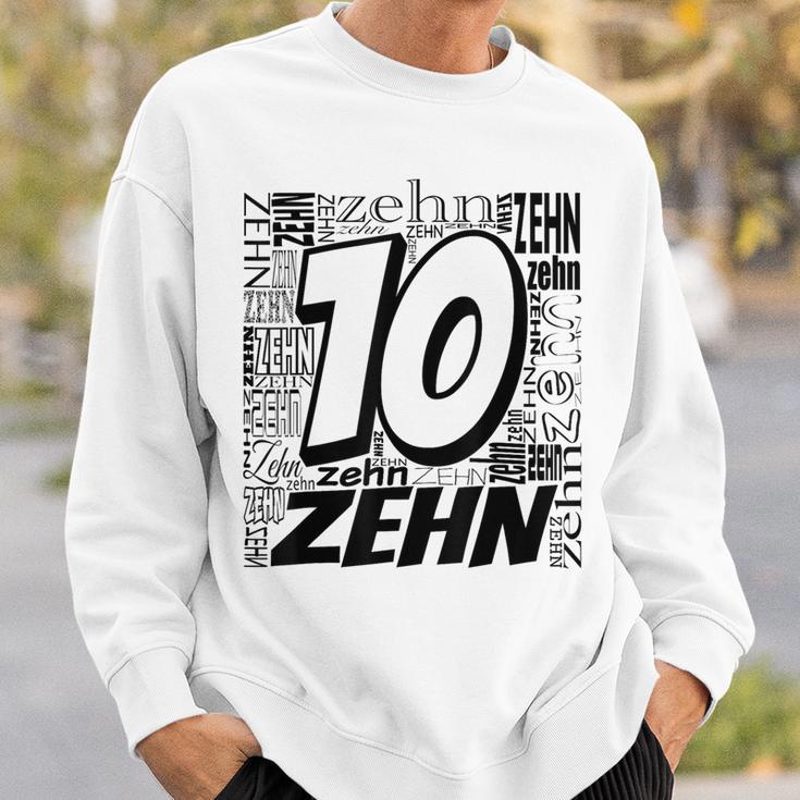 Children's Birthday Ich Bin 10 Zahlwort Zehn Sweatshirt Geschenke für Ihn