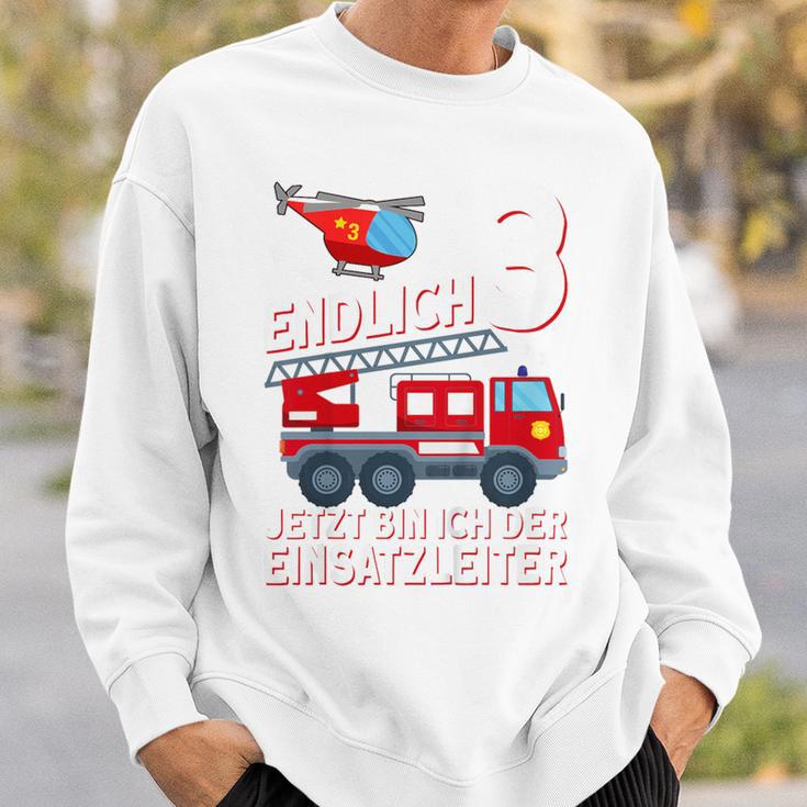 Children's Fireman Endlich 3 Jetzt Bin Ich Einsatzeiteiteiter Sweatshirt Geschenke für Ihn