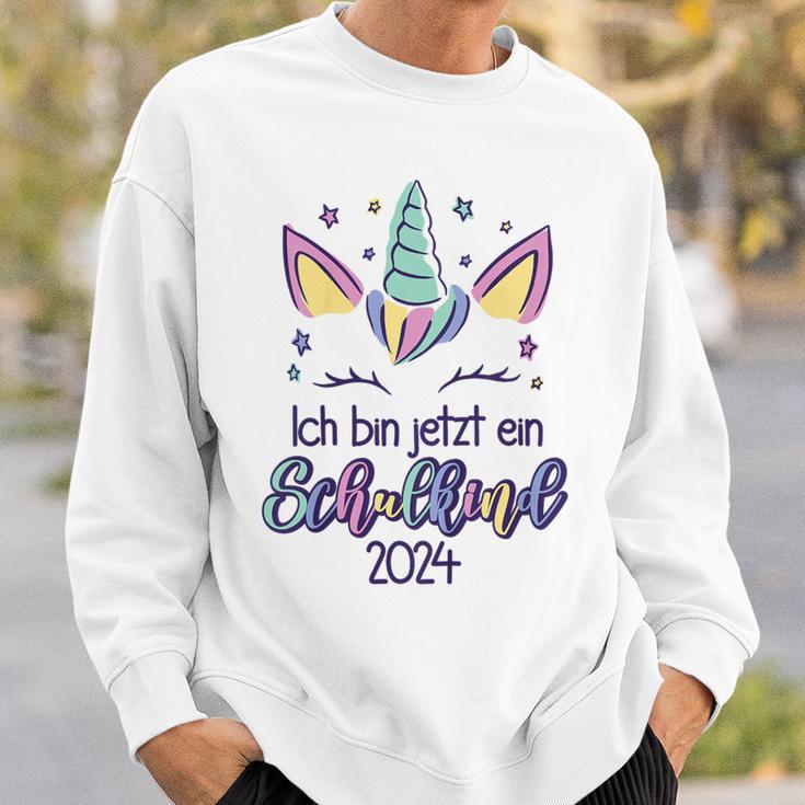 Children's Hurra Ich Bin Jetzt Ein Schulkind 2024 Unicorn First Day At School Sweatshirt Geschenke für Ihn