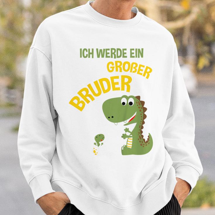 Children's Ich Werde Ein Großer Bruder Dinosaur German Sweatshirt Geschenke für Ihn