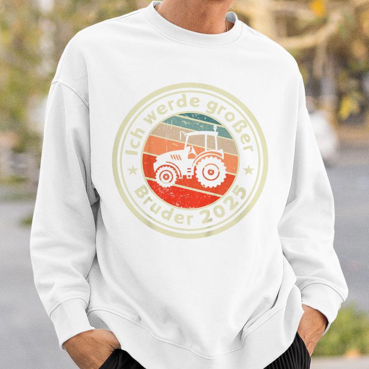 Children's Ich Werde Großer Bruder 2025 Tractor Farm Sweatshirt Geschenke für Ihn