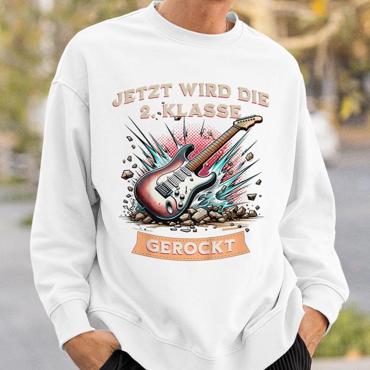 Children's Jetzt Wird Die 2Nd Klasse Gerockt Rocker Schulzweite Klasse Gerockt Sweatshirt Geschenke für Ihn