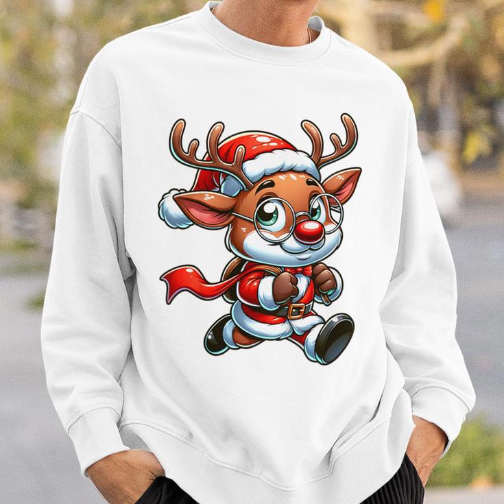 Children's Weihnachts Rentier Süß Santa Claus Sweatshirt Geschenke für Ihn