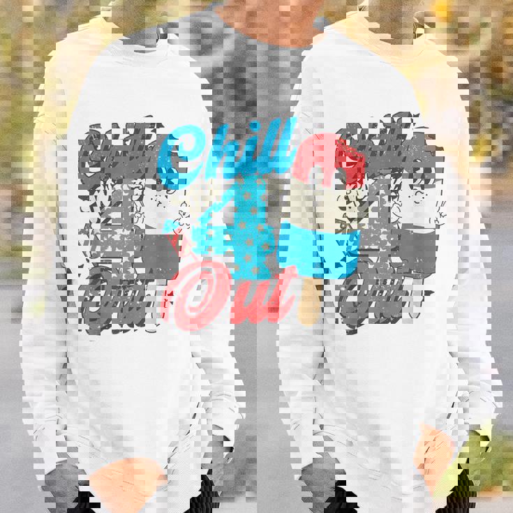 Chill The Fourth Out Popsicle 4Th Of July Boys Men Sweatshirt Gifts for Him