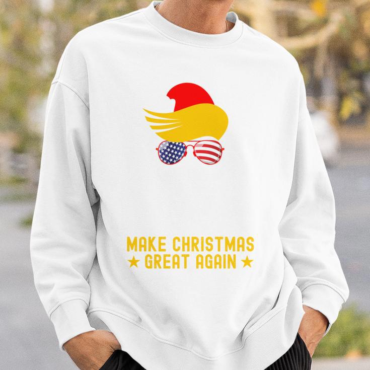 Make Christmas Great Again Lustiges Weihnachtsmanngesicht Sweatshirt Geschenke für Ihn