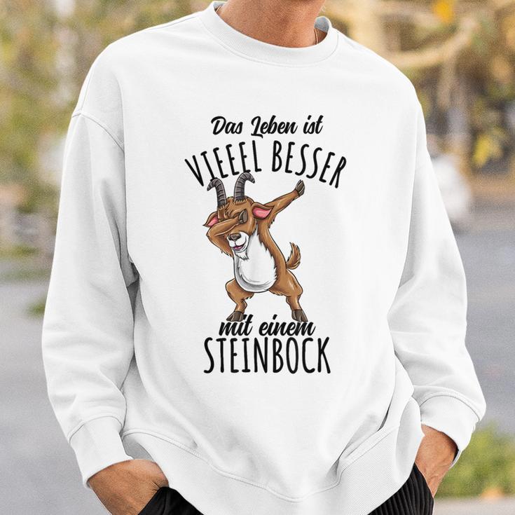 Das Leben Ist Besser Mit Einem Steinbock Sweatshirt Geschenke für Ihn