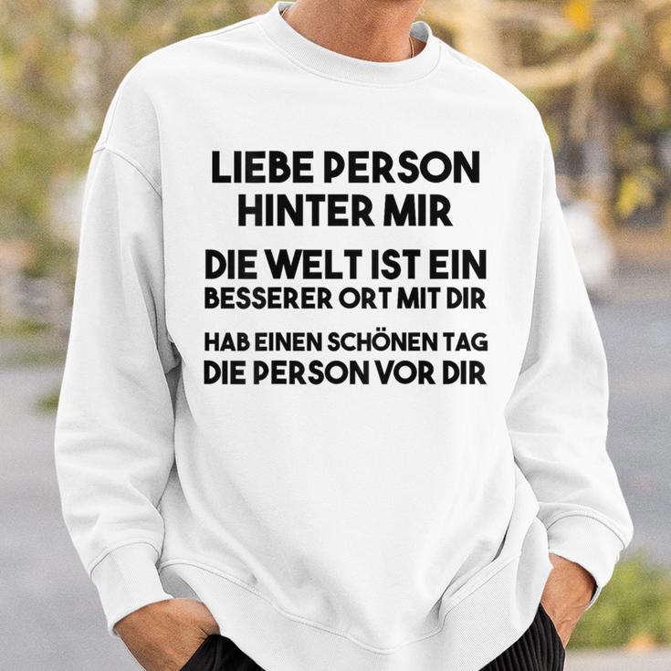 An Die Person Hinter Mir Liebe Person Hinter Mir Sweatshirt Geschenke für Ihn