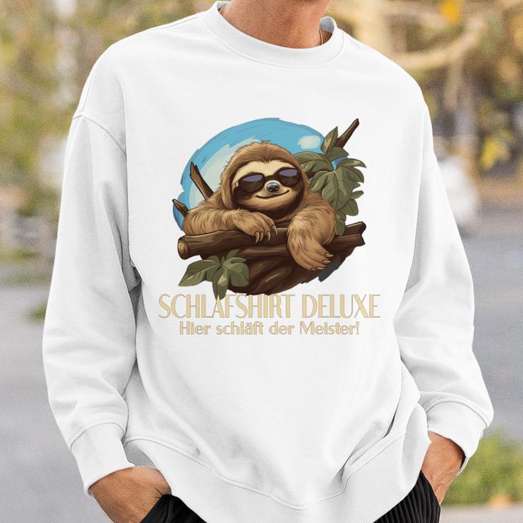 Faultier Pyjama Faultier Das Schläft Schlaf Sweatshirt Geschenke für Ihn