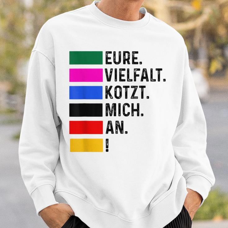 Eureielfalt Kotzt Mich An Blue Sweatshirt Geschenke für Ihn