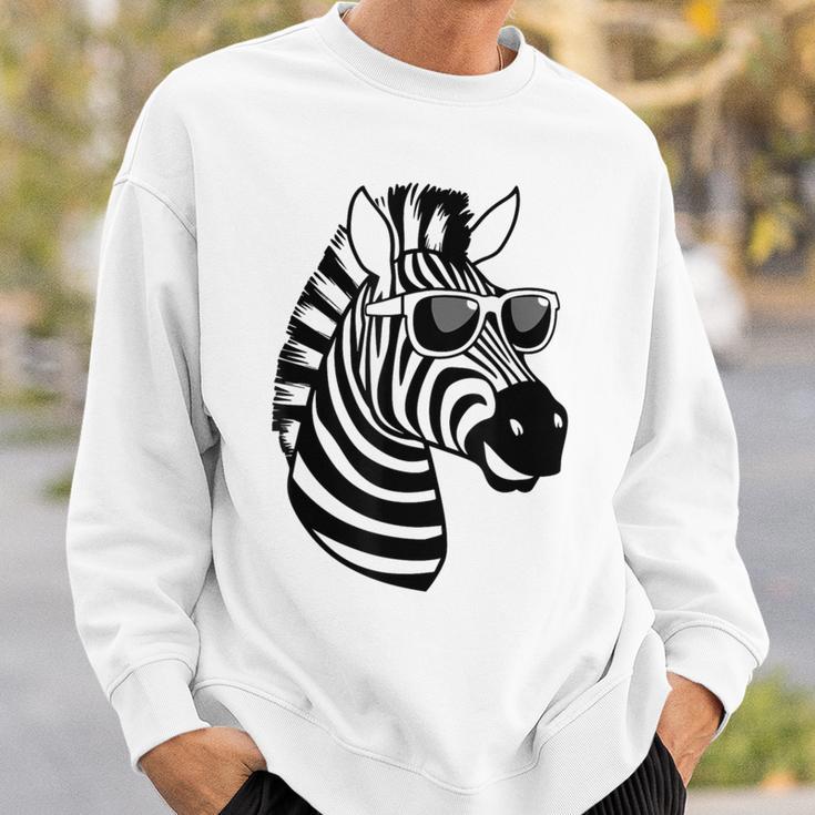 Zebra With Sunglasses Sweatshirt Geschenke für Ihn