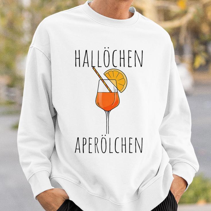 Hallöchen Aperölchen Summer Drinks Aperitif Spritz Sweatshirt Geschenke für Ihn