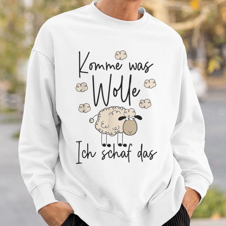 Handmade Knitting Crochet Komme Was Wolle Ich Schaf Das Sweatshirt Geschenke für Ihn