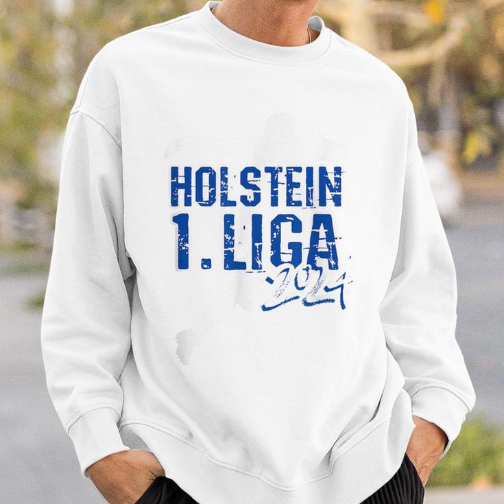 Holstein Football Kicken Fan Kiel Stadium Blue Blue Sweatshirt Geschenke für Ihn