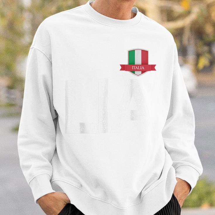 Italian Flag Letter L And I And A Italy Italy Red Sweatshirt Geschenke für Ihn