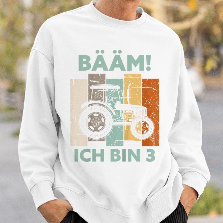 Kinder Bääm Ich Bin 3 Drei Jahre Junge 3Rd Birthday Tractor Sweatshirt Geschenke für Ihn