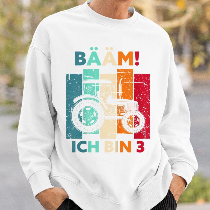 Kinder Bääm Ich Bin 3 Jahre Drei Junge 3Rd Birthday Tractor Sweatshirt Geschenke für Ihn