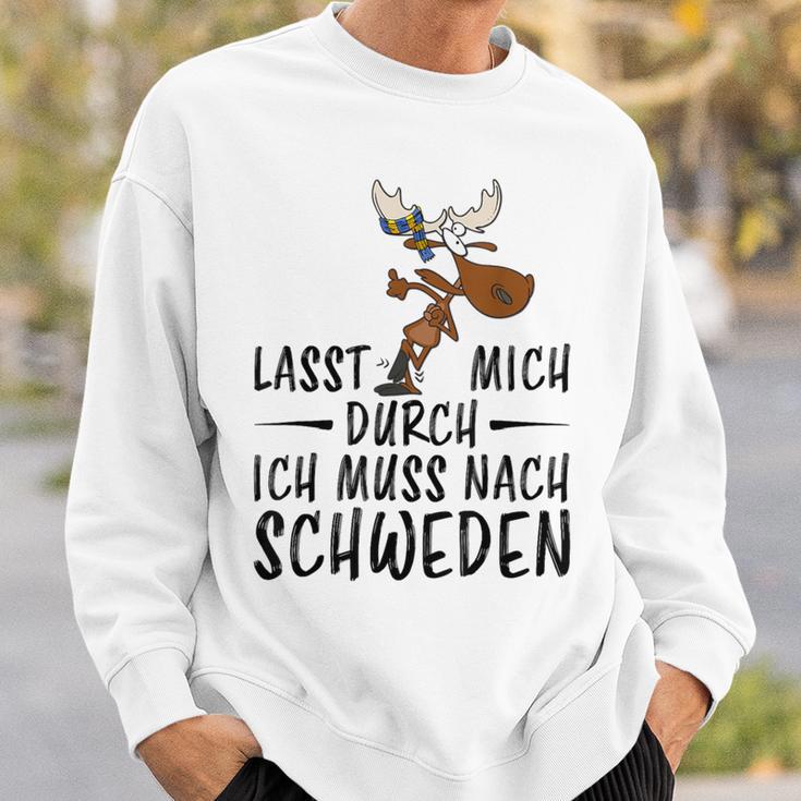 Lass Mich Durch Ich Muss Nach Sweden Blue Sweatshirt Geschenke für Ihn