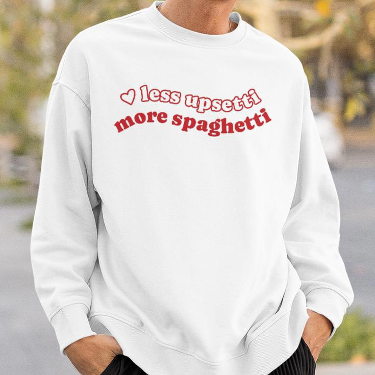 Less Upsetti Mehr Spaghetti Sweatshirt Geschenke für Ihn