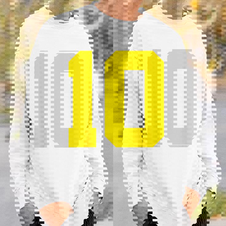 Maglia Sportiva Numero 10 Gialla Stampe Sul Retro Felpa Regalos para él