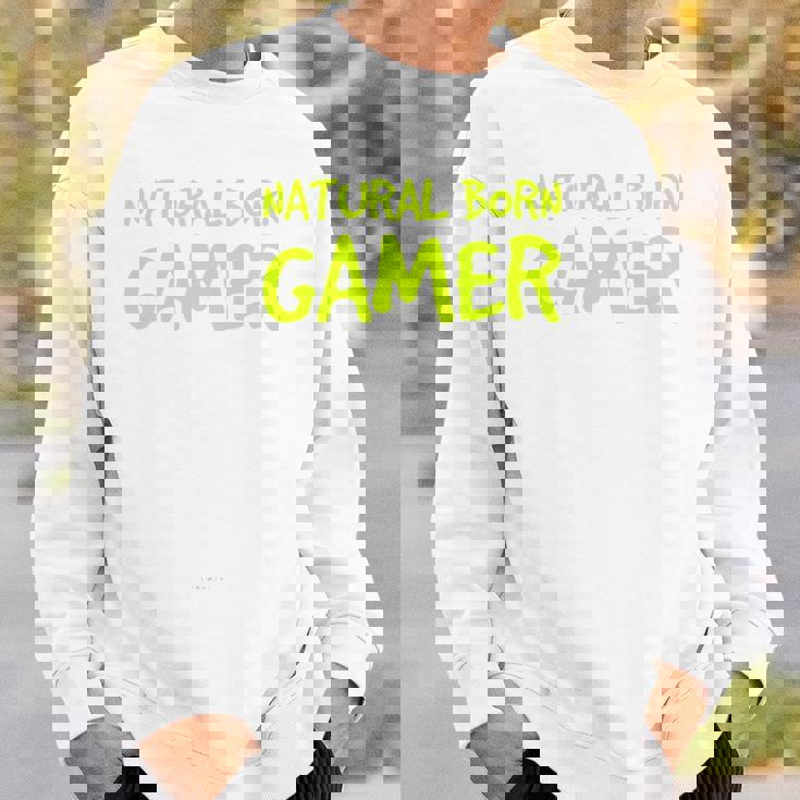Magliette Uomo Manica Lungaideogiochi Natural Born Gamer Maglia A Manica Felpa Regalos para él