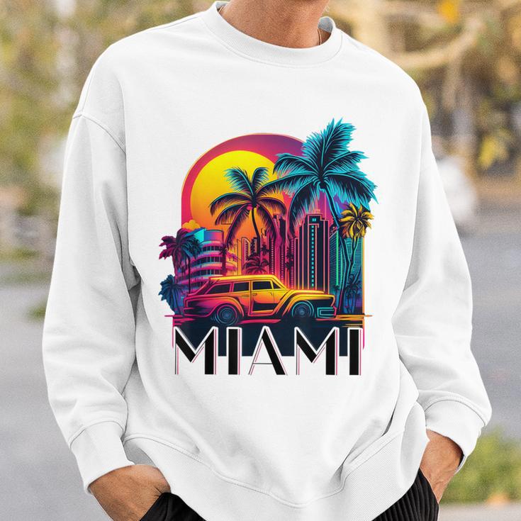 Miami Floridaibrant Colorful Miami Souvenir Sweatshirt Geschenke für Ihn