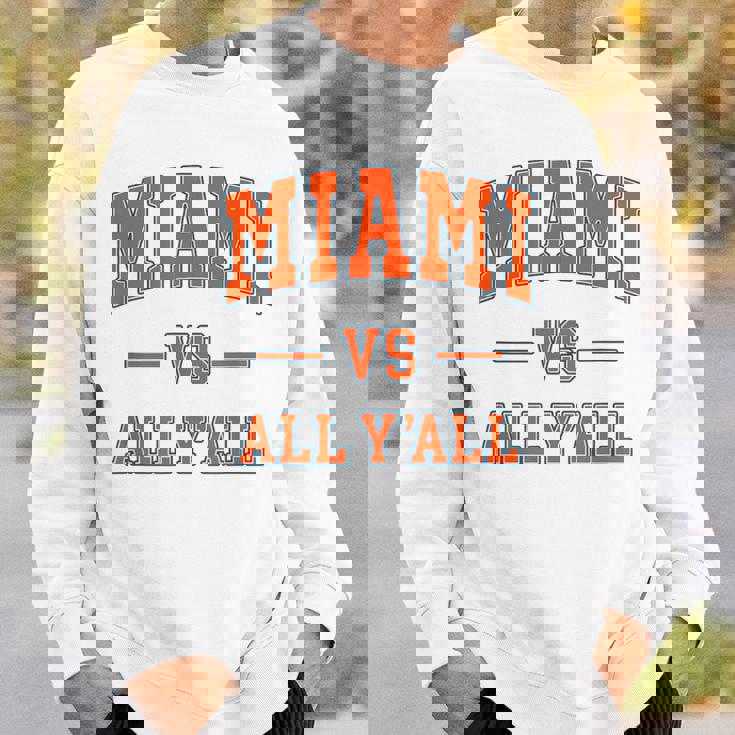 Miami Vs All Y'all Throwback Classic Sweatshirt Gifts for Him Miami Vs All Y'all Throwback Classic Sweatshirt Gifts for Him