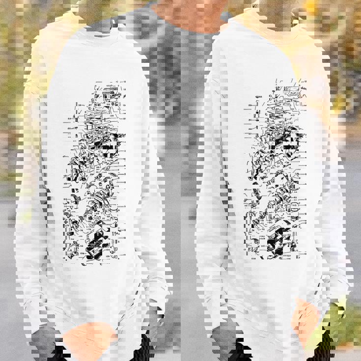 Moteur De Dessin Ingénieur Travaille Blocs Et Moteur Deoiture Mécanique Sweater e Cadeaux pour lui