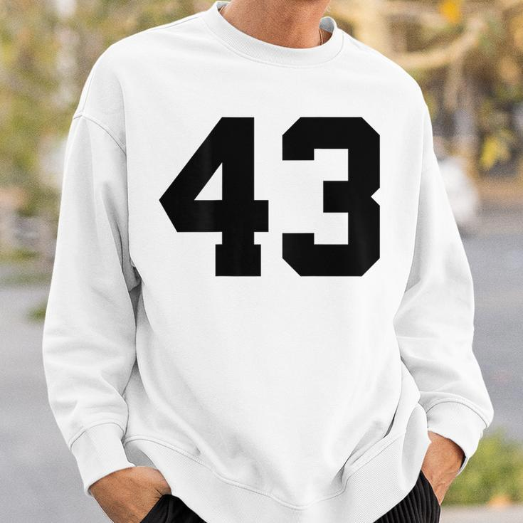 Nummer 43 Nummer Auf Der Rückseite Team Trikot Geburtstag Sweatshirt Geschenke für Ihn