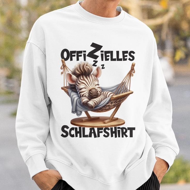 Offizielles Schlaf Zebra Mit Tier Lustig Tiermotiv Sweatshirt Geschenke für Ihn