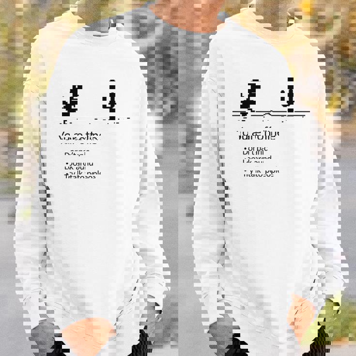 You Are Offline Low Resolution Pixel Dinosaur Screen Felpa Regalos para él