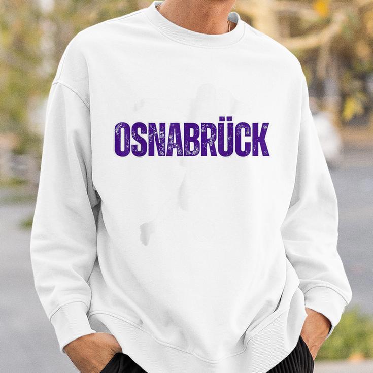 Osnabrück Football Fan Purple Purple Sweatshirt Geschenke für Ihn