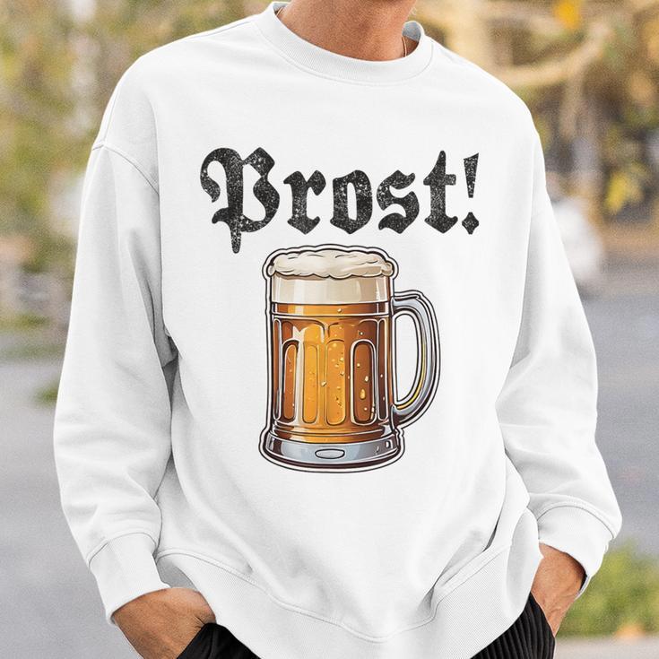 Prost Oktoberfest Bierfest Munich Lederhosen Gray Sweatshirt Geschenke für Ihn