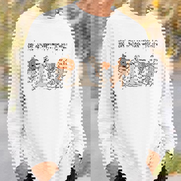 There's Some Horrors In This House Ghost Halloween Sweatshirt Gifts for Him