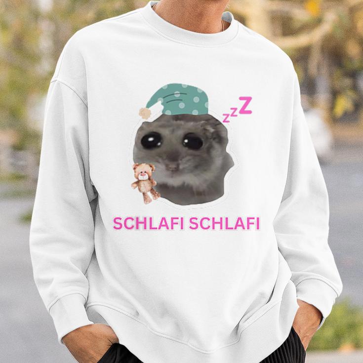 Schlafi Schlafi Sad Hamster Meme Gray Sweatshirt Geschenke für Ihn