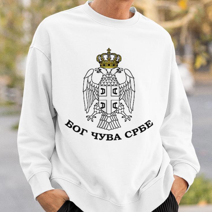 Serbian Eagle Moor Cuva Srbe Srbija Serbia Srpska Cetnik Blue Sweatshirt Geschenke für Ihn