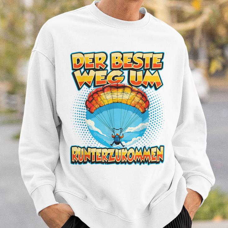 Skydive Tandem Jump Paraglidingoucher Sweatshirt Geschenke für Ihn