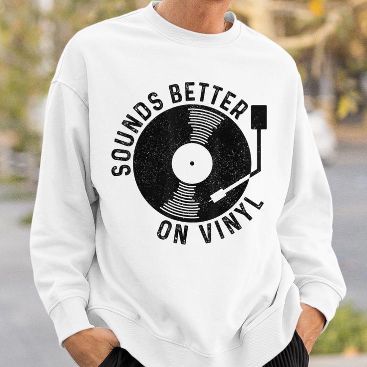 Vinyl Record Dj Record Retro Gray Sweatshirt Geschenke für Ihn