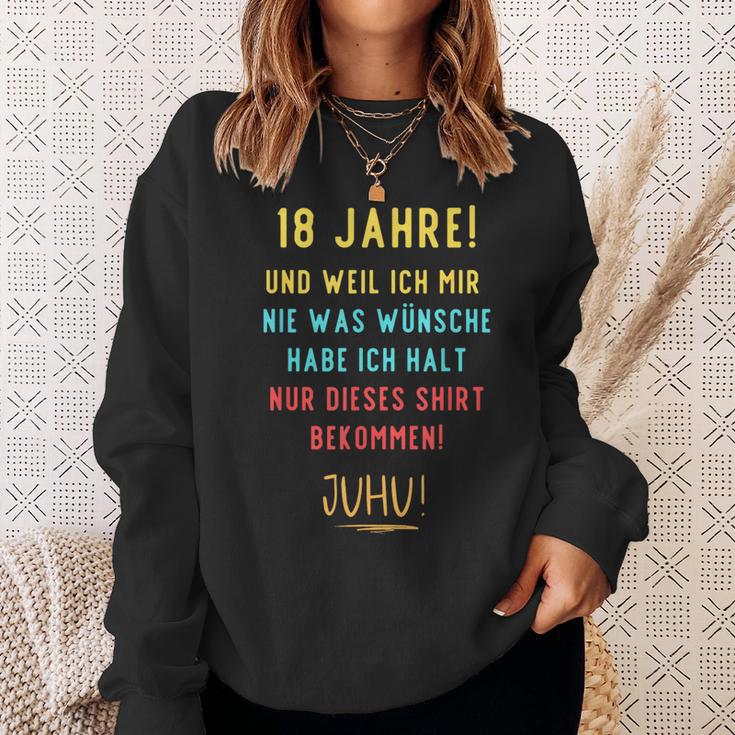 18Th Birthday Decoration For Someone Der Sich Nichts Wünscht Sweatshirt Geschenke für Sie